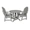 Highwood Usa Hamilton 3pc Round Outdoor Patio Furniture Dining Set AD-DNA36-HGR - alternate 1